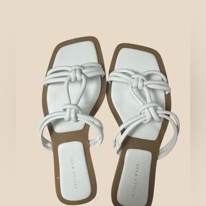 Azalea Wang White Knotted Sandals